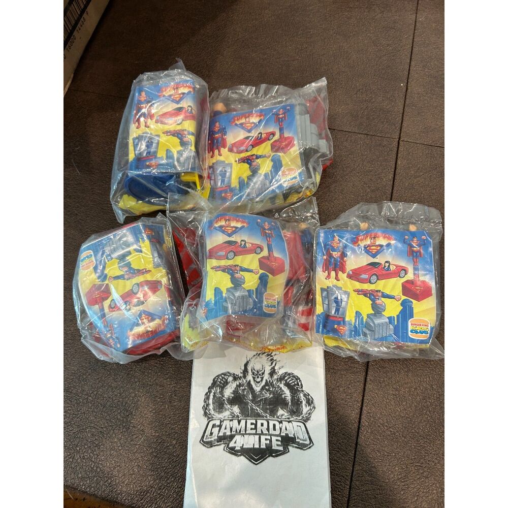 Superman The Animated Series Burger King Kids Club Meal (1997) Complete Lot Set